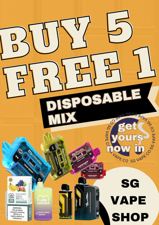 Buy 5 Free 1 Disposable Bundle Set